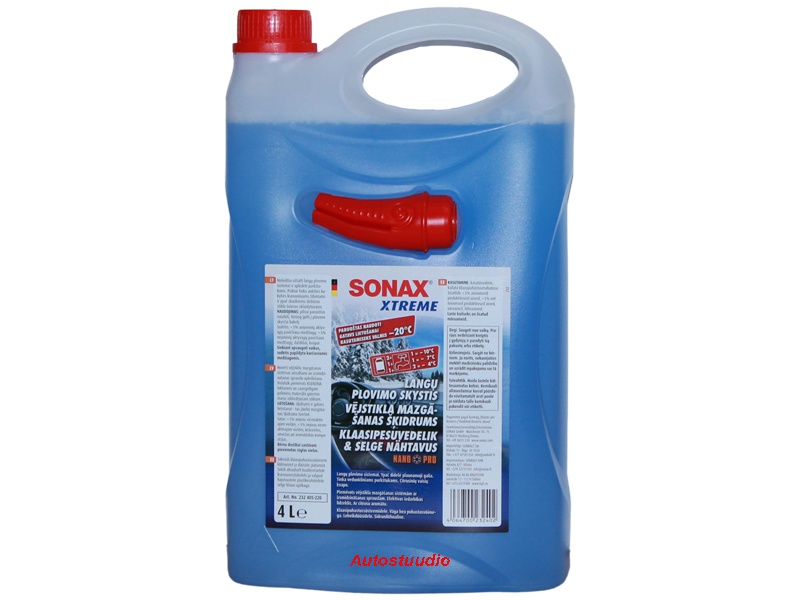 Klaasipesuvedelik Sonax Xtreme talv -20C etanool, 4L